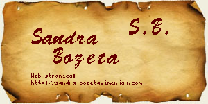 Sandra Bozeta vizit kartica